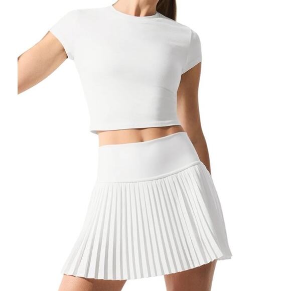 新品 alo Grand Slam Tennis Skirt white XS Grand Slam Tennis Skirt - White | ALO